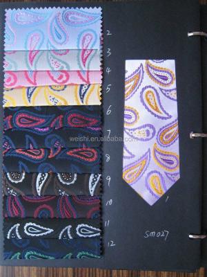 China Shengzhou manufacturer jacquard silk tie fabric for sale