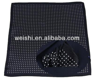 China Custom Dot Printing Silk Pocket Squares for sale