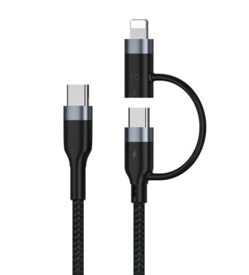 China Mobile Phone Types pd20W PD 65W 2 in 1 data cable pd20W C fast charging cable type to type C plus for Apple 65w fast charging for sale