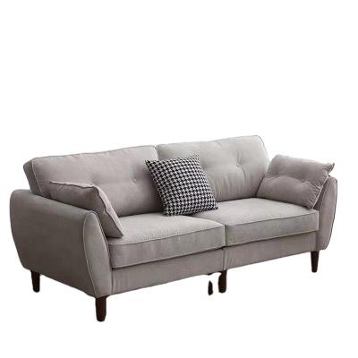 China Gray Leisure Cotton And Fabric Living Room Couch Modern Nordic Sofa (Other) Adjustable Home Furniture for sale