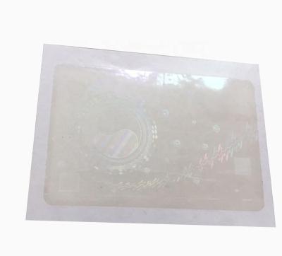 China Cheap Custom Transparent Test Card PET Hologram Sticker Card Hologram Overlay for sale