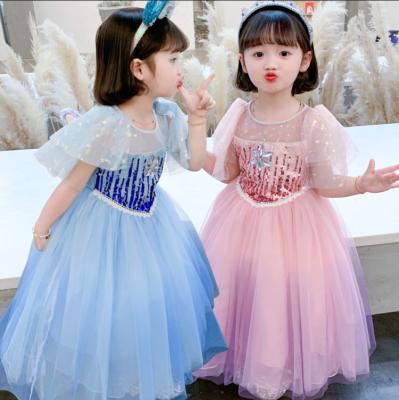 China New Girl's Beautiful Cartoon Princess Summer Diamond Snow Dress Children's Birthday Dress Costumes for sale