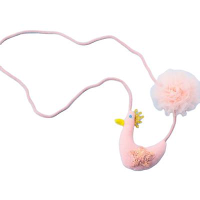 China New Art Cloth Little Swan Duck Tulle Ball Children Cute Kids Collar Handmade Store Wear Accessories for sale