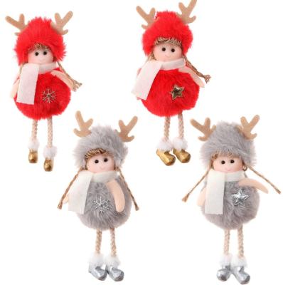 China Angel Hanging Children Christmas Tree Pendant Cute New Eco-Friendly Christmas Plush Doll for sale