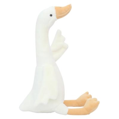 China Popular home decoration ins style stock items stuffed toys white goose/sweet goose/creative swan for sale