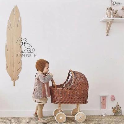 China Nordic retro country wind rattan cart studio photo props children's room decoration each cart for sale