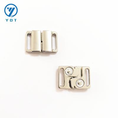 China Wholesale 9MM Underwear Metal Zinc Alloy Front Closure Snap Buckle for sale