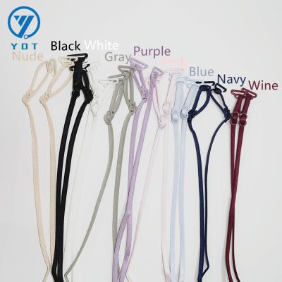 China Breathable Underwear Bra Straps Removable 1.2CM/1.5CM/1.8CM Elastic Straps Shoulder Straps For Underwear/Bikini/Wedding Dress for sale