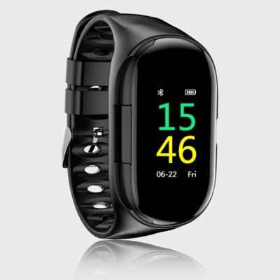 China Touch Screen Two In One Watch Earphone Bracelet Heart Rate Blood Pressure Monitor Smart Watch Wrist Band for sale