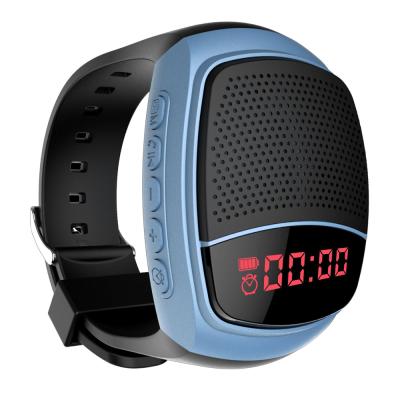 China Phone Function IPX6 Waterproof Blue Tooth Speaker Watch Mini Wearable Tooth TWS Blue Speaker Wireless MP3 Music Player for Sports and Riding for sale