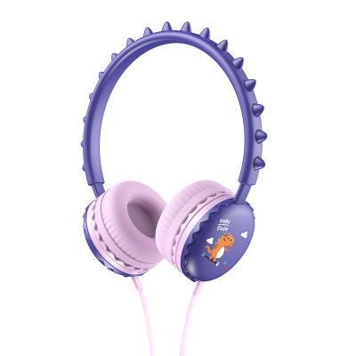 China Cute Earphone Dinosaur Kids Christmas Girls Gift Cotton Earphone Wired Kids Headphones For Children for sale