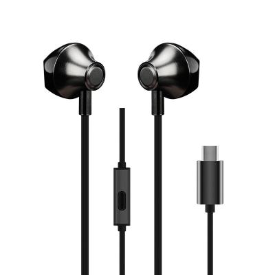 China moq free sample In-Ear low in ear audifonos headphone headset wired gaming earphones with TYPE-C for sale