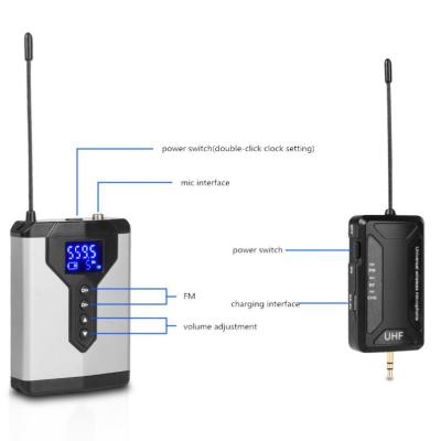 China Headset Microphone 3.5mm/USB Rechargeable UHF Headset MIC Teaching Wireless Lavalier Lapel Microphone for sale