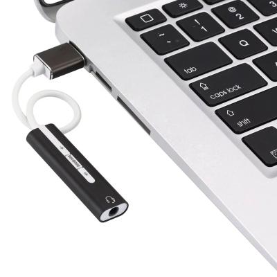 China Computer PC Mobile Phones USB Sound Card External Converter USB Adapter 7.1 Sound Card PC Audio With Stereo HiFi Voice Aux. 3.5mm MIC for sale