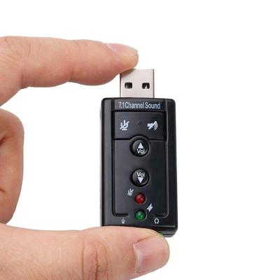 China Computer PC Mobile Phones OEM Sound Card USB Audio Interface 7.1 USB Channel External Sound Card Adapter For Laptop PC Computer for sale