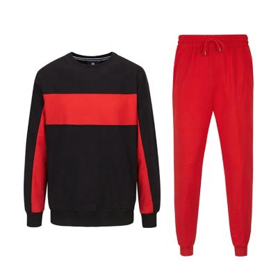 China Anti-pilling OEM 70% cotton black red plus size tracksuit sports for men for sale