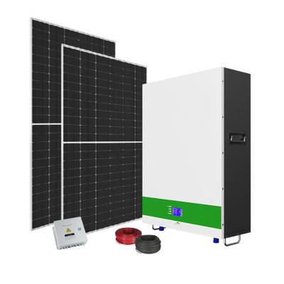 China Residential Full Set 3kw 5kw 10kw Solar Panel Power System Home Solar Power Off Grid Solar System for sale