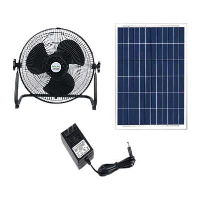 China Multistage Solar Panels Electric Fan Control Power Fan Outdoor Electric Solar Household 12 Inch Mini Indoor Solar Fan for sale