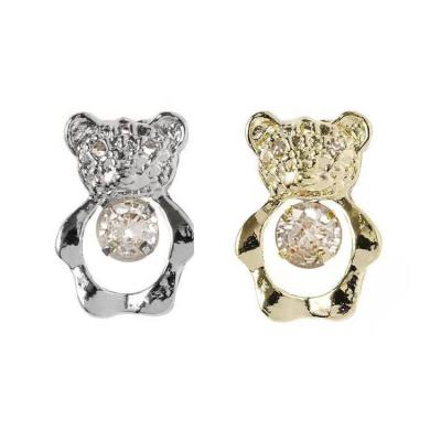 China Cute Bear Crystal Stones Nail Art Rhinestones Nail Art Decorations Hot Sale Diy Nail Design Glass For Charms 3d Bag Customize OEM for sale