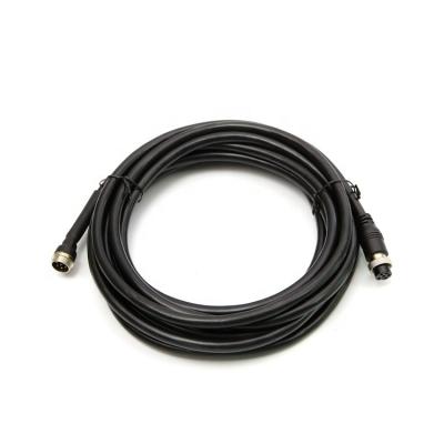 China Bus/Trucks/Trailer Reversing Car Camera Connection Cable Mini Din Aviation Connector 6pin Vehicle CCTV Auto Camera Extension Audio Video Cable for sale