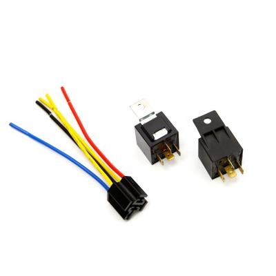 China AgSnO2 Zhongxian Factory Custom 5pins Connectors Auto Relays With Wire Harness Automotive for sale