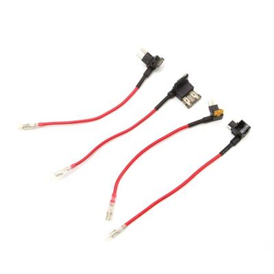 China Blade Shaped Low Voltage Auto Fuse Holder Connector 16awg Car Wire Harness for sale