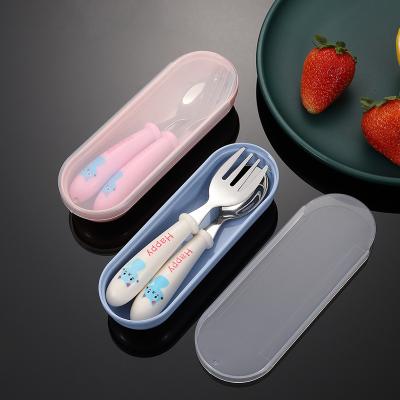 China Food Grade 304 Stainless Steel Sustainable Dinnerware Kids Safe Spoon And Fork Set for sale