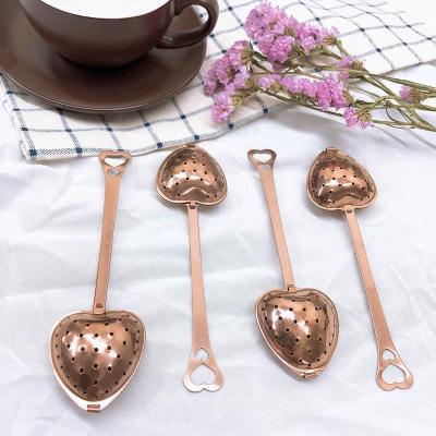 China Viable Wholesale High Quality Metal Stainless Steel Heart Shape Tea Infuser with Custom Logo for sale