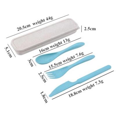 China China Viable Factory Wholesale Cheap Spoon and Fork Wheat Fiber Plastic Cutlery Set for sale