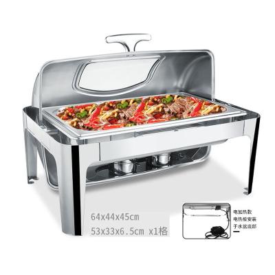 China Sustainable& Modern Rectangular Full Size Stainless Steel Chafing Dishes Buffet To Wedding Restaurant Catering for sale