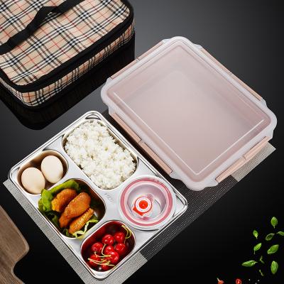 China Bento Lunch Box Stainless Steel heatable with 4/5 compartment and bowl for children for sale