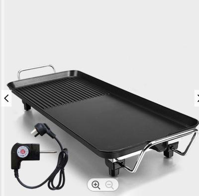 China Commercial Korean Griddle Fried Beef Ssquid Stovetop Cast Iron Electric Grill Pan Electric Pan BBQ Plancha Grill for sale