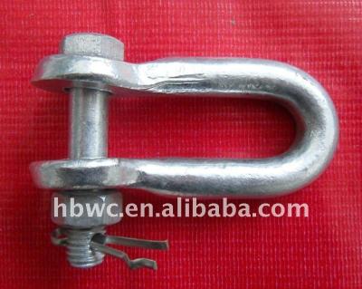 China Hot-dip galvanized steel shackles (U type) for sale