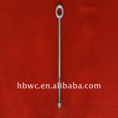 China weichuang stay hot dip galvanized steel rod, easy installation eye bolt for sale