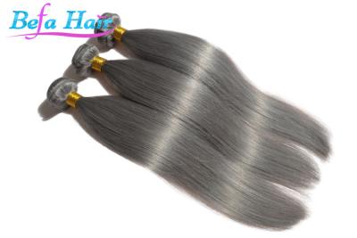 China Pelo gris Remy del pelo recto de las extensiones europeas humanas del cabello humano en venta