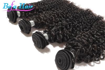 China Deep Curl Grade 8A Malaysian Hair Weave Bundles Pure Natural Black Color for sale