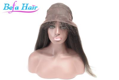 China 100% One Donor Virgin Front Lace Wig Human Hair Kinky Straight Unprocessed Hair for sale