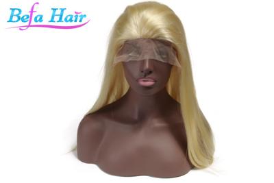 China Blonde Hair Color 613# Human Hair Lace Front Wigs Straight Hair With Clips for sale