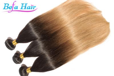 China Luxury Straight Ombre Remy Hair Extensions Color 1b / 27 Dyed Color Hair for sale