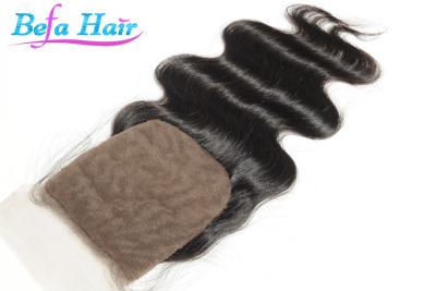 China Fechamento principal completo da parte da parte superior do cabelo humano do laço, cabelo 100% humano não processado de Remy à venda