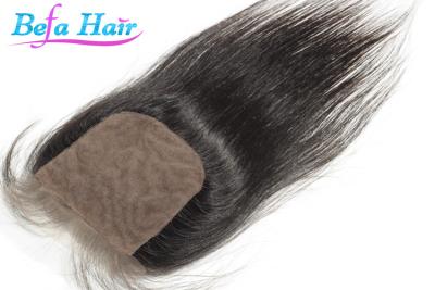 China Customized Odorless Human Hair Closure 20 Inch Brazilian Straight Hair for sale