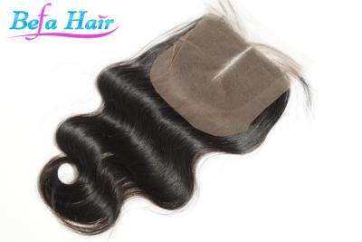 China Grade 7A Peruvian / Mongolian Human Hair Closure Body Wave Virgin Hair for sale