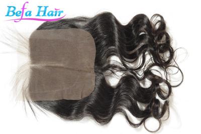 China Fechamento 100% do cabelo humano do Virgin do malaio com cabelo 1b# 2# 4# do bebê à venda