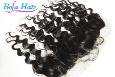 China European / Malaysian Brown / Black Deep Wave Human Hair Closure For Ladies for sale