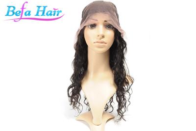 China 30 Inch Long Nature Wave Human Hair Full Lace Wigs With No Shedding for sale