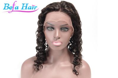 China Black Women Red / Blue Human Hair Lace Front Wigs Without Tangle / Shedding for sale