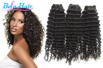 China 14 Inch Unprocessed Deep Curl Virgin Brazilian Hair Extensions For Black Women for sale