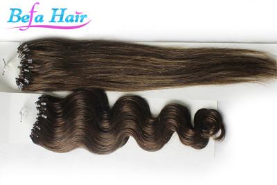 China Braided Virgin Malaysian Straight Hair Extensions With Micro Rings 1# 1B# 2# for sale