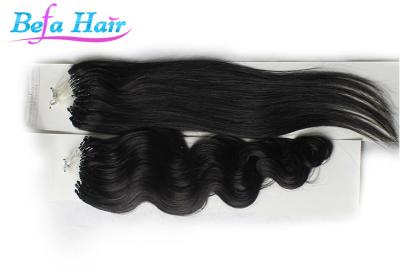 China Customized Yaki Straight / Body Wave Micro Loop Ring Hair Extensions 32 Inch for sale