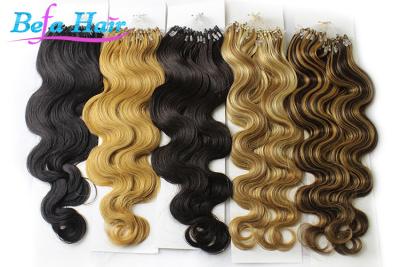 China Grade 7A Body Wave Indian Remy Micro Loop Hair Extensions With Tangle Free for sale